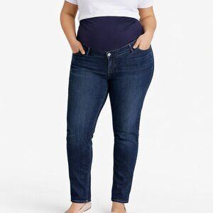H&M Mama Maternity Denim Blue Jeans Size 16 Dark Skinny NEW